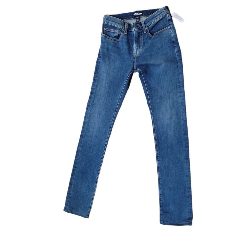NWT‎ Lands End Square Rigger Womens Jeans Straight Blue Denim Size 28x33